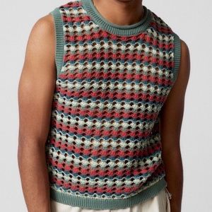Urban outfitters Bdg Mens cotton crochet Sweater Vest Size M